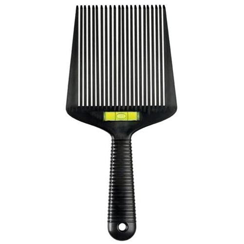 flat spine groomers comb Flat Top Guide Comb With Liquid Bubble Level Black