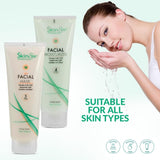 SkinSpa Botanicals 4-Step Daily Spa Facial Kit Aloe Infused Home Cleanser Set