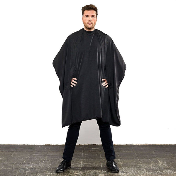 Trend Design Nano 2in1 Cutting Dyeing Cape Hand Holes Salon Haircut Apron Black