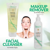 SkinSpa Botanicals 4-Step Daily Spa Facial Kit Aloe Infused Home Cleanser Set