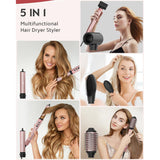 Brightup Air Styler 3030 5-in-1 Hair Dryer Brush Curler Straightener Salon Set