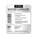Andis Cordless Master Black Fade Replacement Blade 74405 MLC Limited Edition