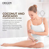 Origem Luxury Body Care Coconut & Avocado Hydrating Body Butter 8oz