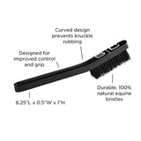 StyleCraft No Knuckles Curved Natural Bristle Fade Brush Medium SCFBCSB