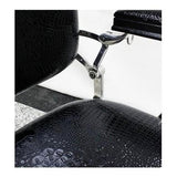 Professional Reclining Crocodile Barber Chair Antique Classic Vintage Style