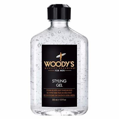 Woody's Hair Styling Gel for Men 12oz Light Medium Hold