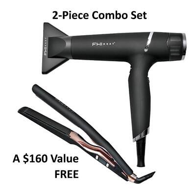 FHI Heat The Innovator Digital Salon Hair Dryer + The Curve 1" Pro Styling Iron