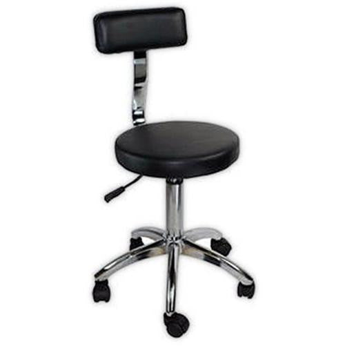 Hydraulic Stool With Backrest Beauty Salon Spa Massage Facial Chair ST002C Black