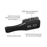 StyleCraft Pro Barber Paddle Brush Natural Bristles Wood Handle Wave Beard SCCLUB
