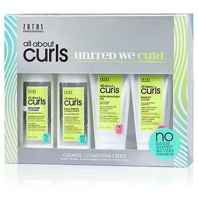 Zotos Professional All About Curls Starter Kit - Nourish Define Defrizz Curly Hair