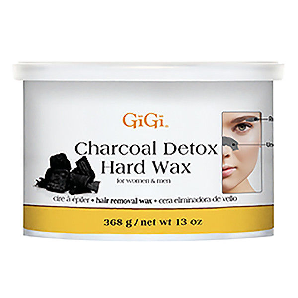 GiGi Charcoal Detox Hard Wax 13oz 0286 For Women & Men Detoxifying Facial Waxing
