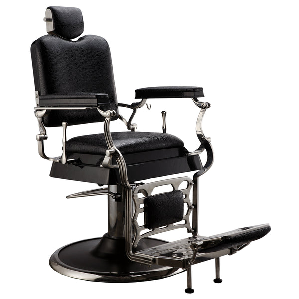 Professional Reclining Crocodile Barber Chair Antique Classic Vintage Style