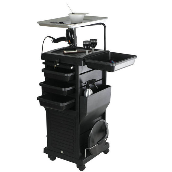 Chromatique Pro Lockable Rollabout Station Trolley With Tray 100D