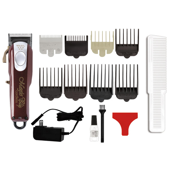 Wahl Professional 5-Star Cord / Cordless Magic Clip 8148 Clipper with  Accessory Bundle 