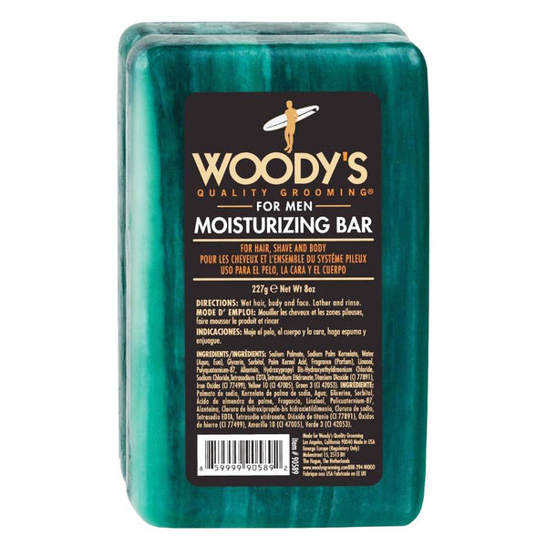 Woody's Moisturizing Soap Bar for Men 8 oz For Hair Body & Shaving