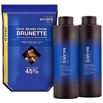 Joico Color Balance Blue Shampoo & Conditioner Liter Duo Hair Color Correction