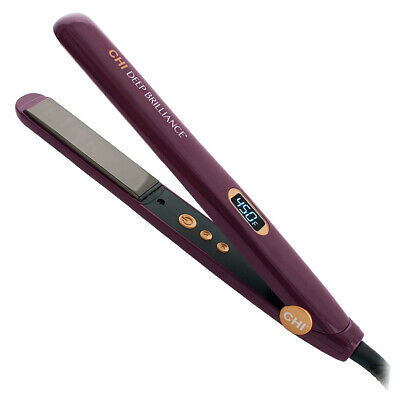 CHI Deep Brilliance 1" Black Titanium Salon Flat Iron Purple GFDB12