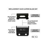 Stylecraft Fixed Fade & Blending Shallow 2 Hair Clipper Replacement Blade SC534B