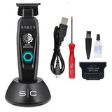 StyleCraft Saber Cordless Digital Brushless Motor Metal Hair Trimmer Black Matte SC403B