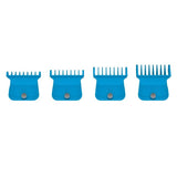 Gamma+ Wide Trimmer Blade Set of 4 Single Magnet Blue Guards GPWMTG