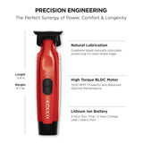 Cocco Hyper Veloce Pro Cordless Trimmer Ambassador Graphene Blade Red