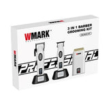 WMark Specter Pro Cordless 3in1 Barber Hair Kit Clipper Trimmer Shaver White