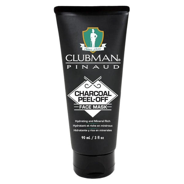 Clubman Pinuad Mens Charcoal Peel-Off Face Mask Hydrating Minerals Unblock Pores