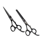 WMARK Professional Barber Cutting Thinning Shears Scissors Black Stainless Steel