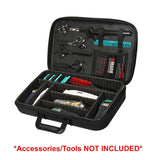 WMark Portable Barber Stylist Travel Briefcase Attache Black PVC Organizer Case