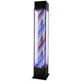 Common Wealth Modern Square Rotating LED Barber Pole Barbershop Haircut Sign