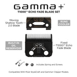 Gamma+ T1000 Echo Fade Blade Set Shallow 2.0 Metal Injection Molded GP540B