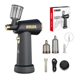 WMARK Professional Handheld Wireless Airbrush Black Barber Stylist Hair Design