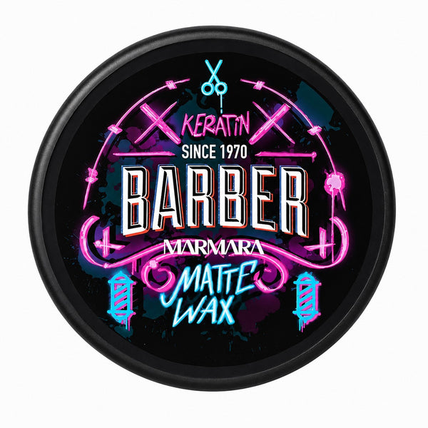 Barber Marmara Keratin Matte Wax Light Hold Frizz Control Pomade 5oz Hair Gel