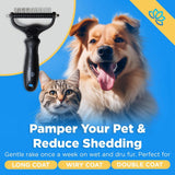 Equinox Int Complete Pet Grooming Kit Silver 7pc Kit + Deshedding Brush Dog Cat