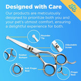 Equinox Int Complete Pet Grooming Kit Silver 7pc Kit + Deshedding Brush Dog Cat
