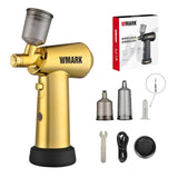 WMARK Professional Handheld Wireless Airbrush Machine Gold Barber Stylist Hair Design