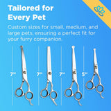 Equinox Int Complete Pet Grooming Kit Silver 7pc Kit + Deshedding Brush Dog Cat