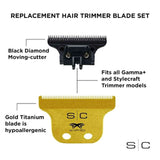 StyleCraft Classic Fixed Blade & DLC Deep Tooth Cutter Gold X-Pro Blade SC516G