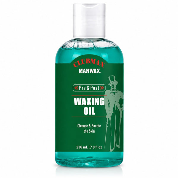 Clubman Pinaud Manwax Pre & Post Waxing Oil Cleanse Soothe Skin 8oz Fast Acting