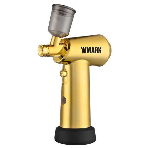 WMARK Professional Handheld Wireless Airbrush Machine Gold Barber Stylist Hair Design