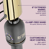 Hot Tools Pro Artist Oval Tapered Hair Wand Gold Curling Iron 1"-1.25" HTIR8019G