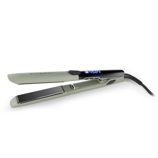StyleCraft Sage Collection 1" Vibrating Titanium Flat Iron Salon Hair SC714GR