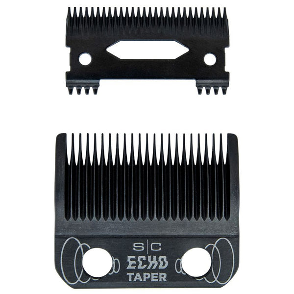 StyleCraft ECHO Taper Blade Set ECHO Deep Tooth Moving Blade Black SC553B Gamma