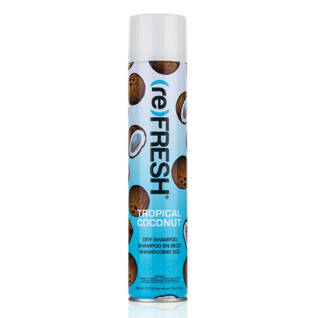 reFRESH Tropical Coconut Dry Shampoo Spray Benzene Free Instant Waterl ...