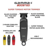 Gamma+ Boosted Cordless Pro Hair Trimmer Super Torque Motor Barber GP402M