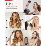 Brightup Air Styler 3030 5-in-1 Hair Dryer Brush Curler Straightener Salon Set