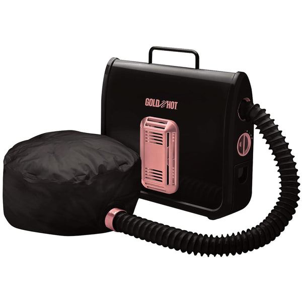 Gold N Hot Ionic Soft Bonnet Hair Dryer Salon Deep Conditioning GH2601 Black