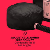 Gold N Hot Ionic Soft Bonnet Hair Dryer Salon Deep Conditioning GH2601 Black