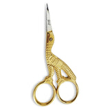 Graf 3.5" Dressmaker's Tailor's Stainless Steel Gold Stork Embroidery Scissors