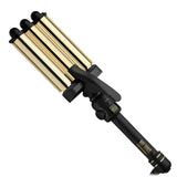 Hot Tools Pro Artist 3 Barrel Waver Hair Iron 24K Gold Curls Waves HTIR8000G